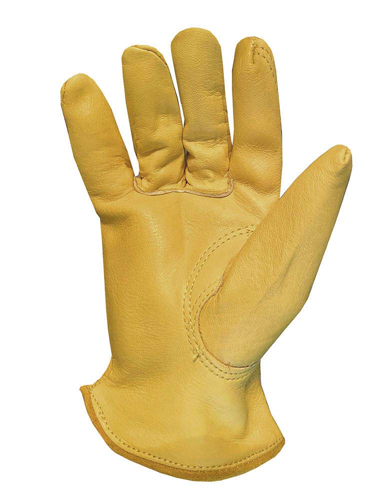 Galeton 25101PR-L 25101PR Rough Rider Premium Leather  Strap & Buckle Driver Gloves  Large  Gold - Image 3